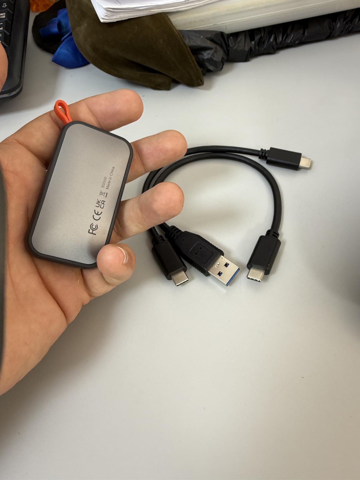 SSK Portable SSD 500GB External Solid State Hard Drive USB C Up to 1050MB/s customer photo 1