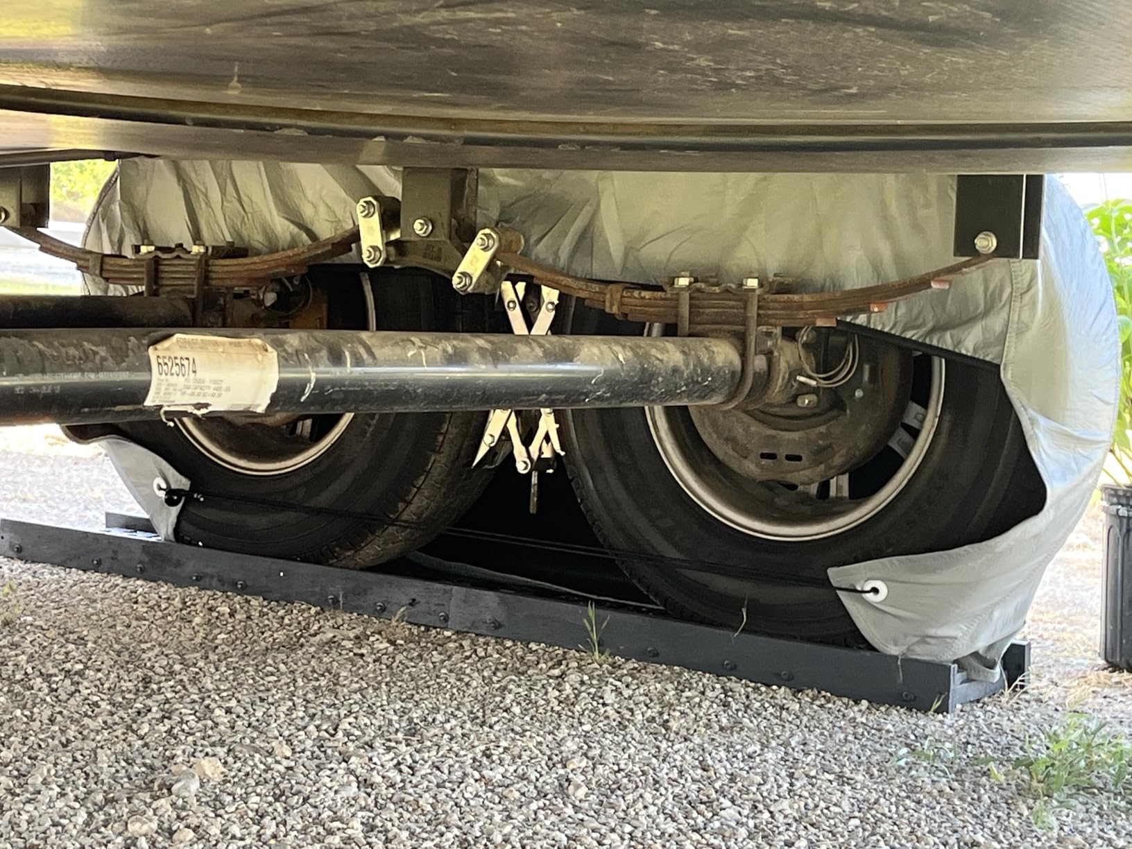 RVMATE RV Tire Covers, Dual Axle Wheel Cover, 2 Pack, Fit 27