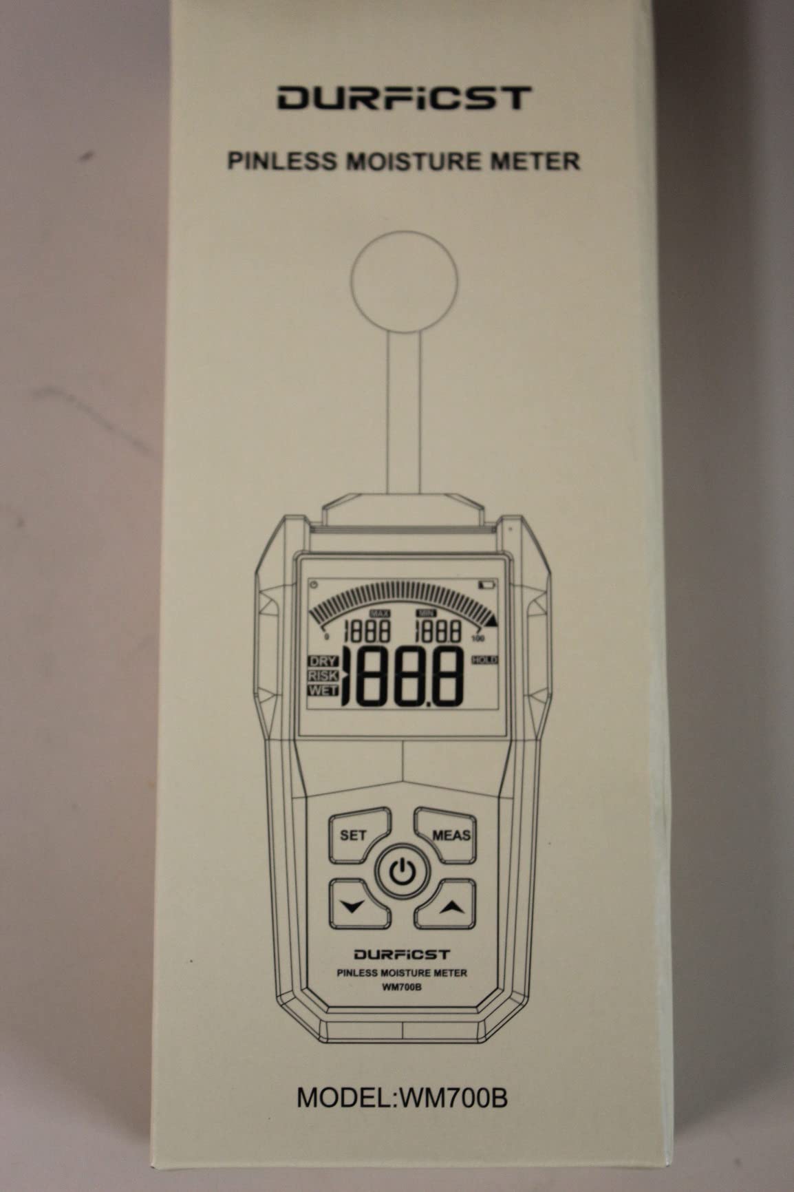 DURFICST Pinless Moisture Meter, Moisture Reader for Plaster Walls, Masonry, Concrete, Drywall, Wood customer photo 1