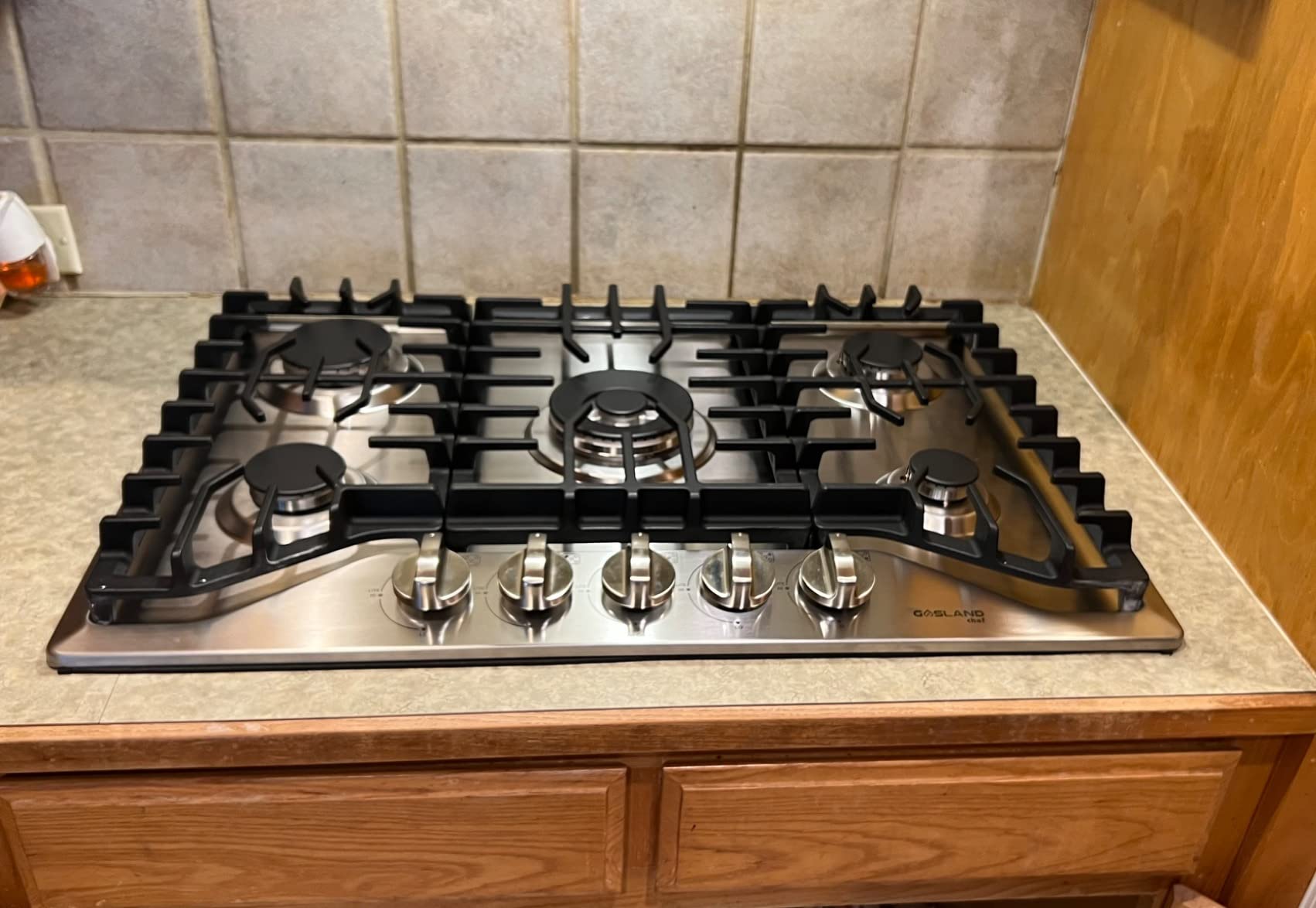 GASLAND 36 Inch Gas Cooktop, PRO GH3365SF 5 Burner Gas Stovetop with Reversible Cast Iron Grill/Griddle, Plug-in, NG/LPG Convertible Cooktops, Stainless Steel customer photo 2