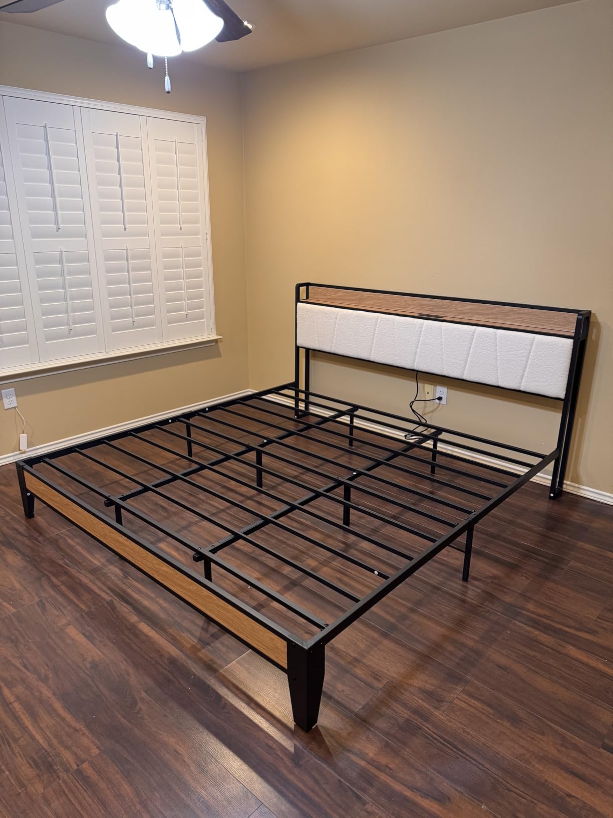 LIKIMIO Twin Size Bed Frame with Storage Headboard and Charging Station customer photo 2
