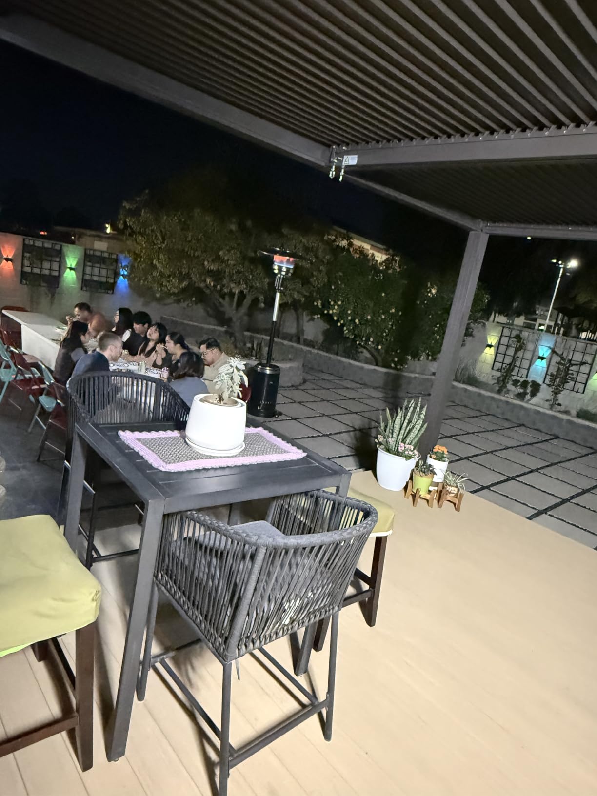 PURPLE LEAF Outdoor Louvered Pergola 12' × 16' Adjustable Roofs Bronze customer photo 2