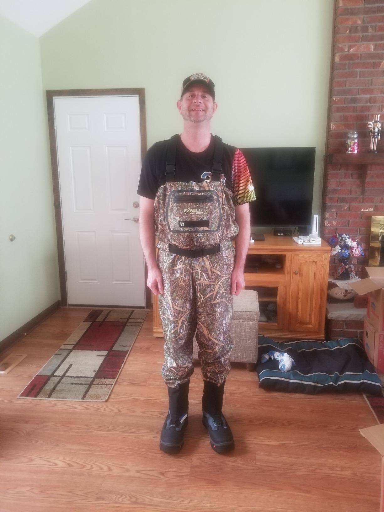 Foxelli Breathable Waders – Fly Fishing Stockingfoot Waders for Men and Women customer photo 2