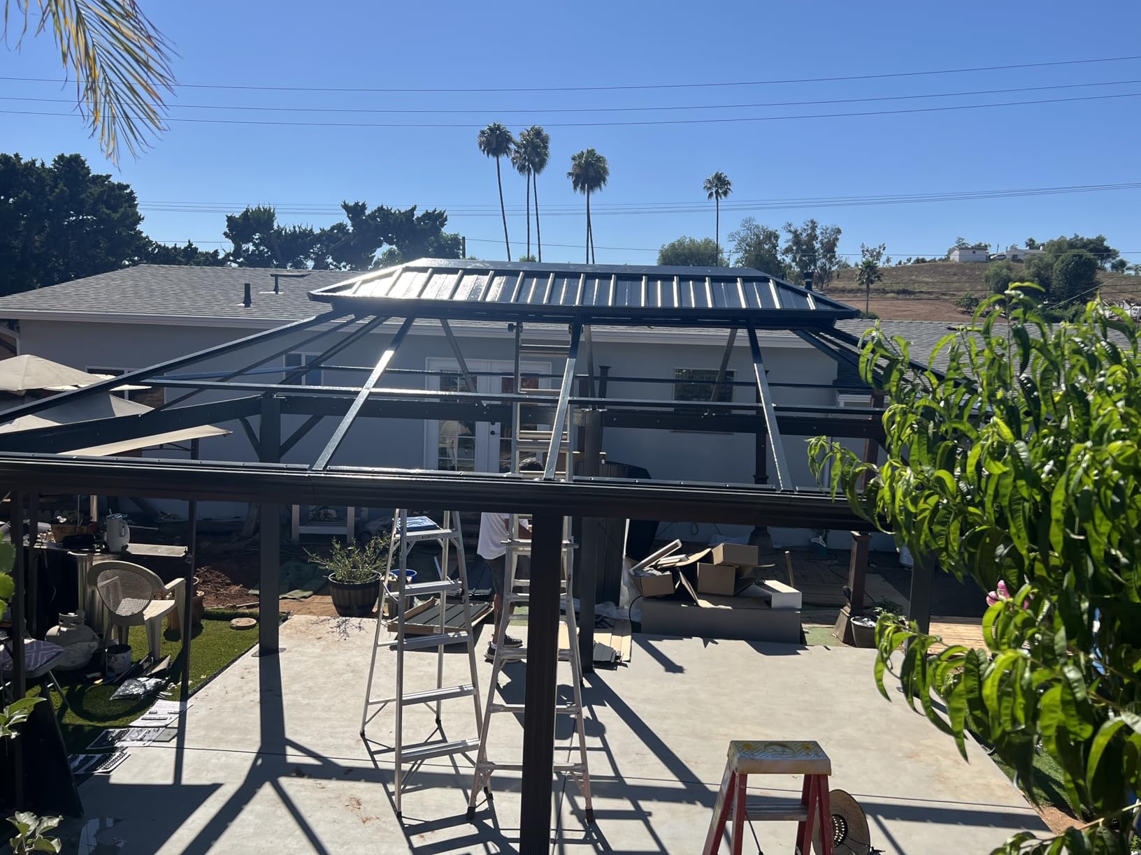 Domi 12'X14' Gazebo with Double Roof Steel, Heavy Duty Outdoor Patio Gazebo customer photo 2