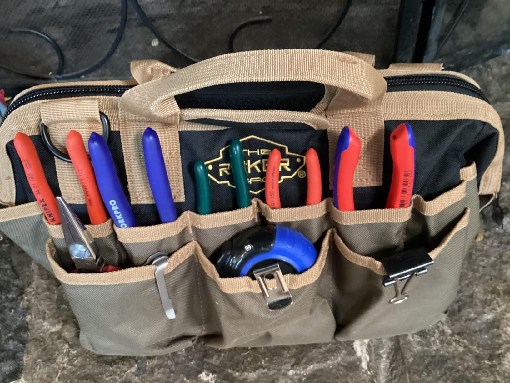 Ryker 14’’ Heavy Duty Tool Bag. Tool Box Organizer for Electricians & HVAC customer photo 2