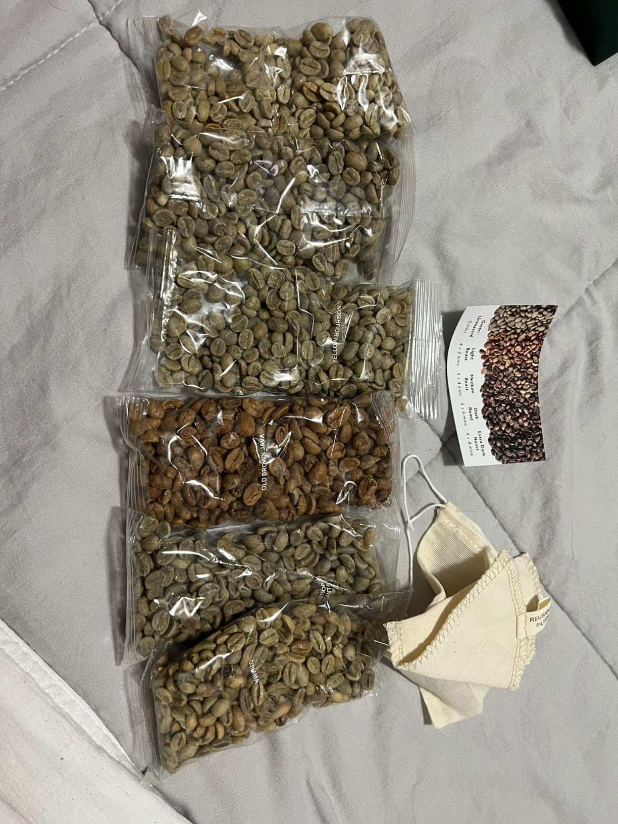 Coffee Roasting Kit by OurHands - Learn to Roast Green Coffee at Home with Your Oven - Includes 6 Varieties of Unroasted Coffee, Detailed Instructions and Coffee Roasting Tools customer photo 1