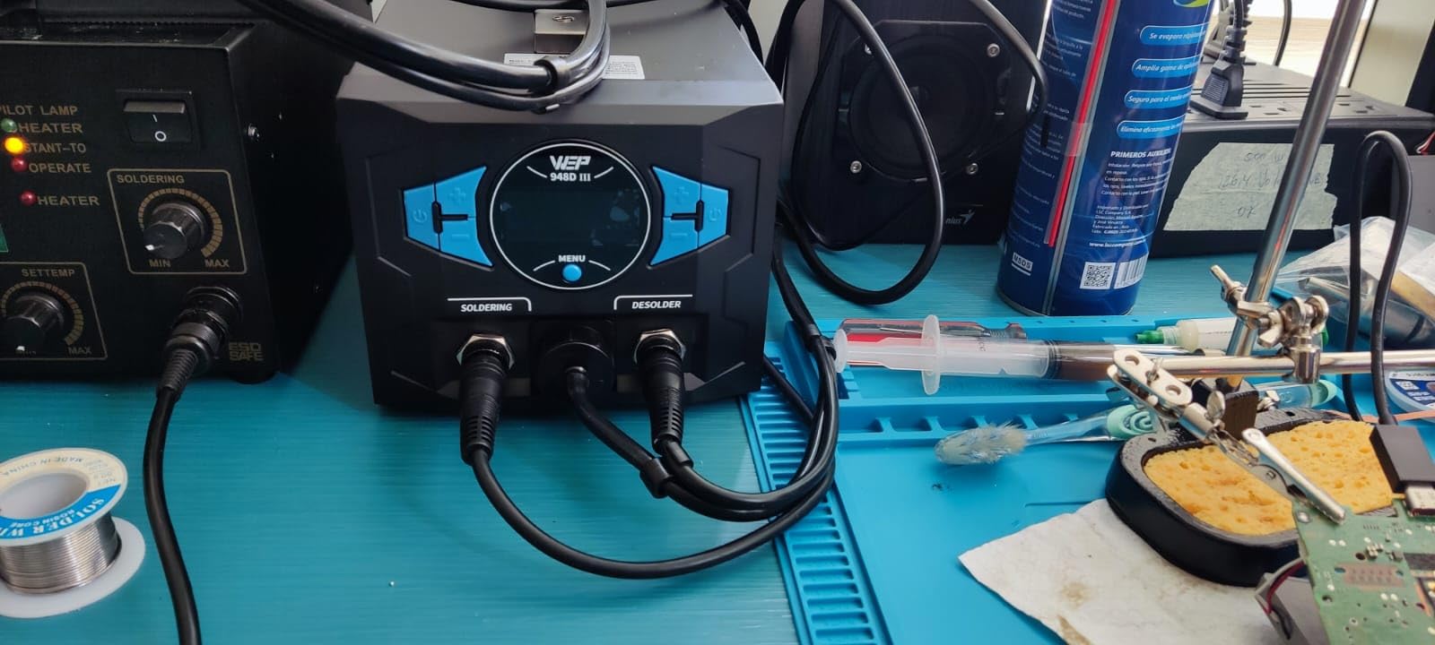 WEP 948D III Upgraded 2-IN-1 ESD Safe Soldering Desoldering Station with Fast-Heating Desoldering Gun & Soldering Iron, Sleep Mode, Automatic Shutdown, Temperature Calibration with 31 Pcs Accessories customer photo 1