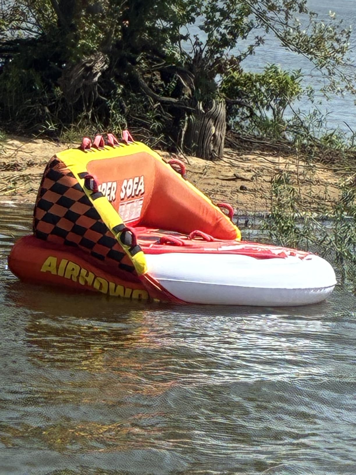 Super Sofa Towable Tubes for Boating 1-4 Person,Tubes for Boats,Inflatable Pull Boats/Boat Tube/Water Tube,Front&Back Tow Points with Heavy-Duty Thick Nylon Cover for Water Sports customer photo 2