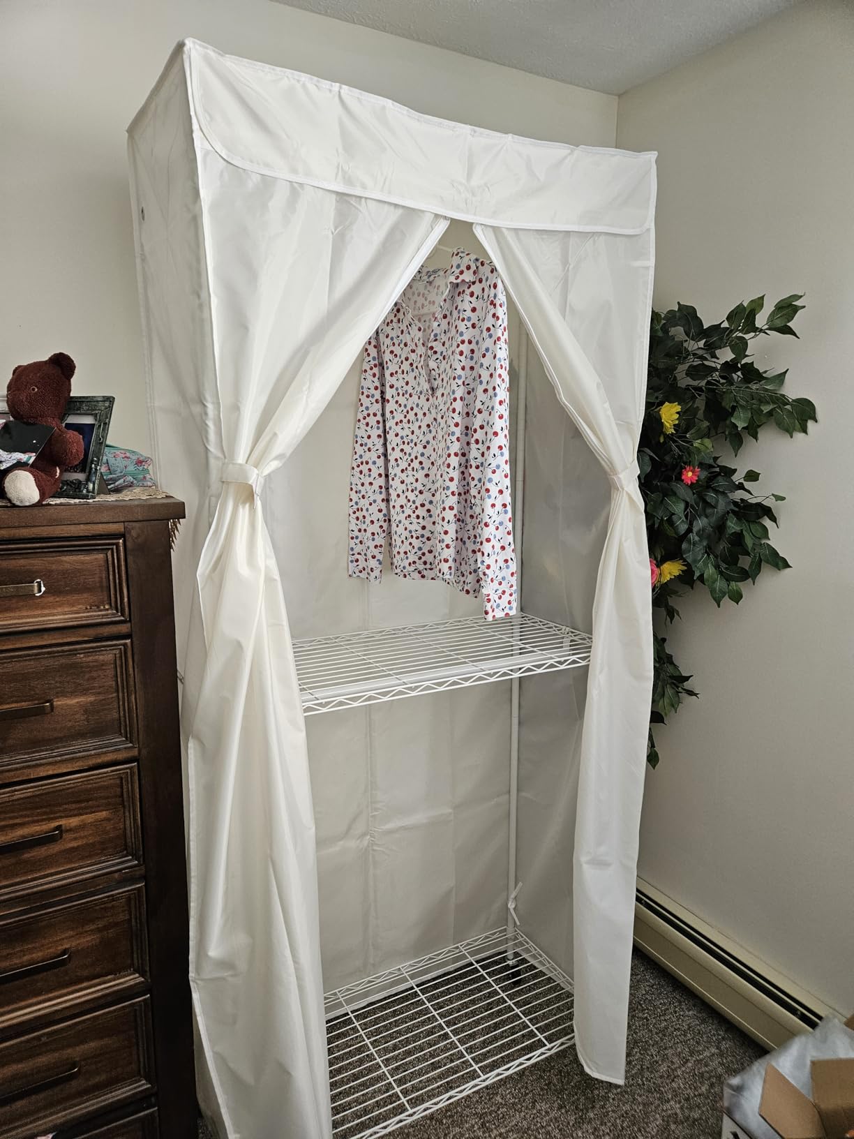 FUTASSI Clothing Rack with Cover, P1C Rolling Closets with Wheels customer photo 2
