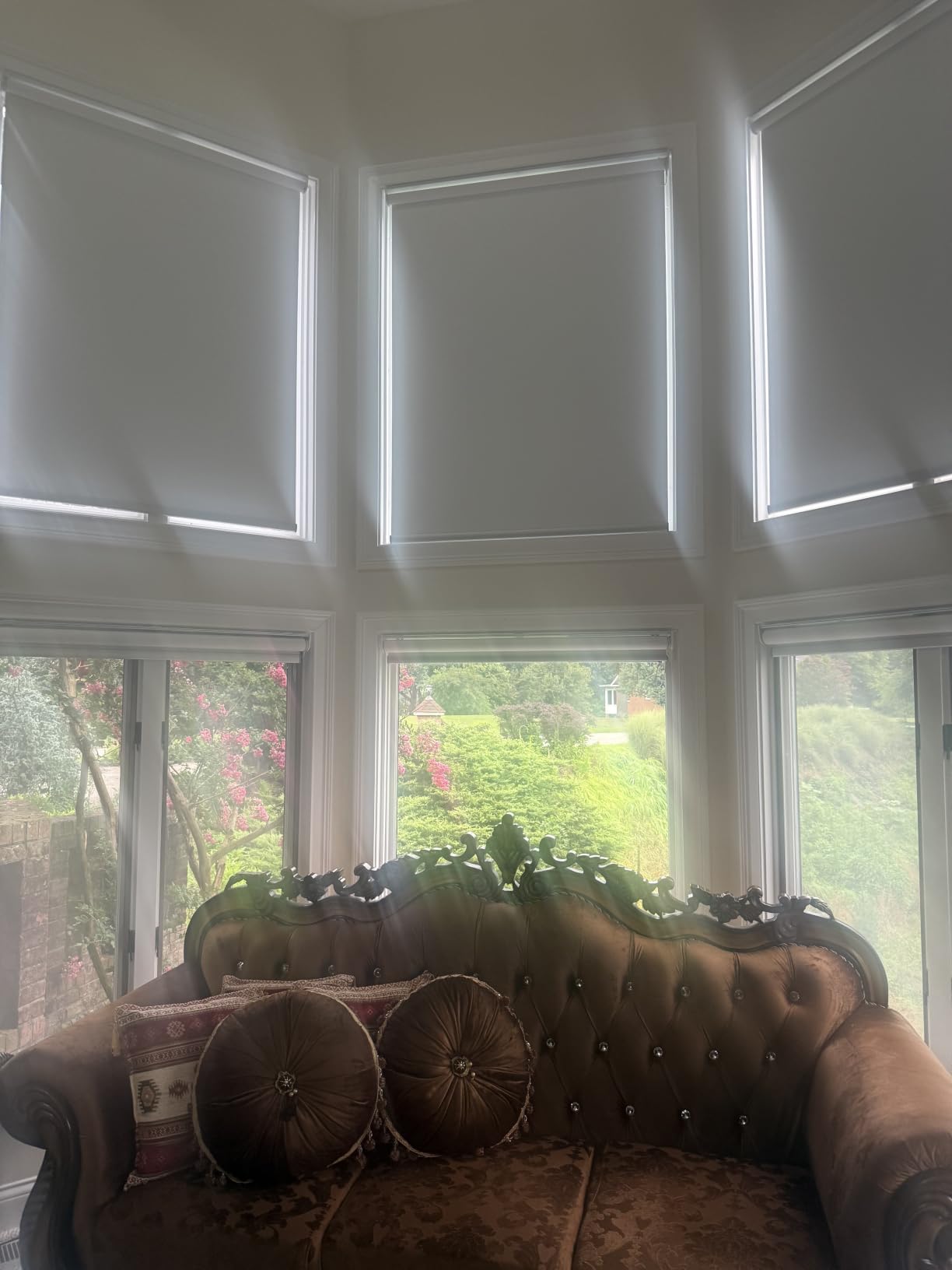 Motorized Roller Shades, 100% Blackout, Dark Denim customer photo 2