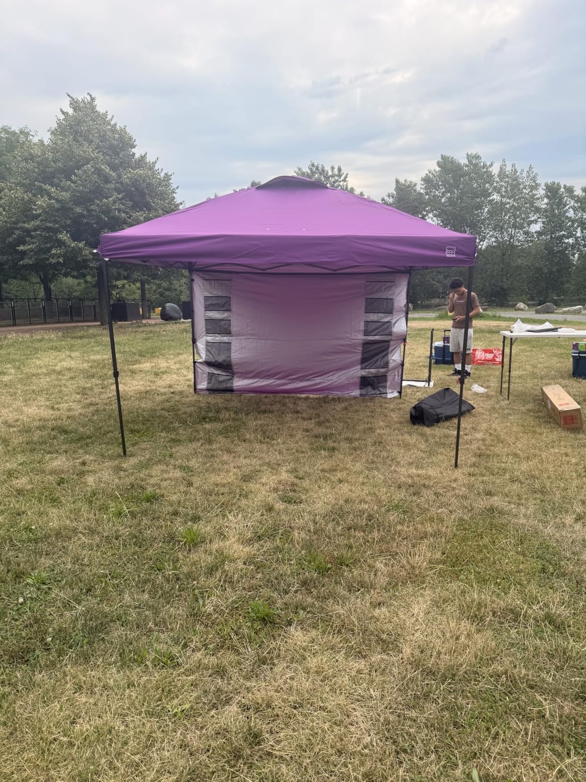 Best Choice Products 10x10 Pop Up Canopy Tent with Sidewall, Cerulean customer photo 1