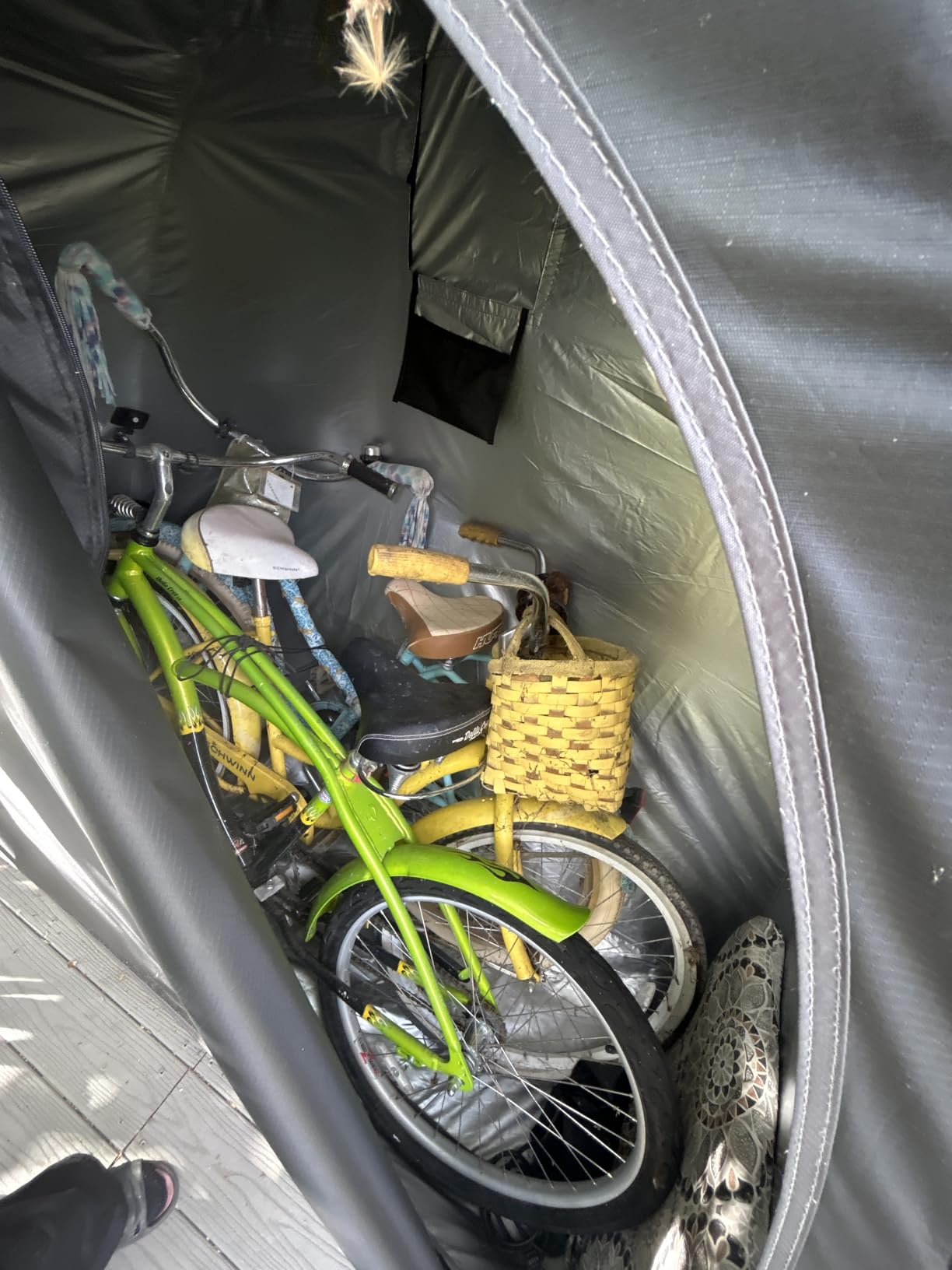 Bike Storage Tent, PU5000 Waterproof Outdoor Shed for 4 Bikes customer photo 1