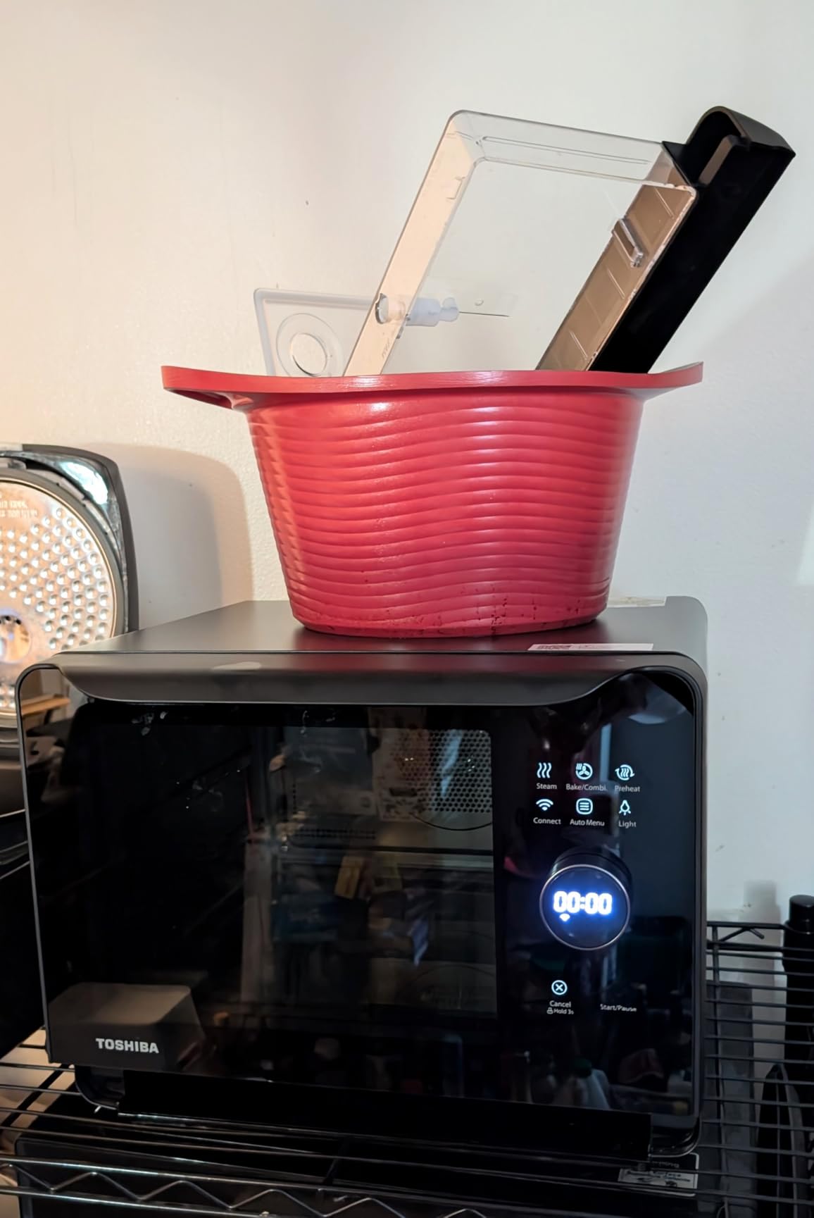 TOSHIBA 6-IN-1 Compact Steam Oven, Combi Oven Countertop with Convection Steam & Bake, Ferment, Air Fryer, Slow Cook, Smart APP Control, 36 Preset Menus and Steam Cleaning, 20L customer photo 1
