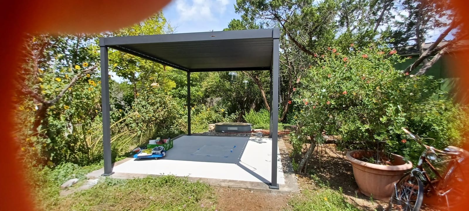 MIRADOR 80S Louvered Pergola 10' x 12', Modern Style with Adjustable Louvers and Integrated Drainage System for Deck Garden Yard, Easy Installation, Charcoal customer photo 2