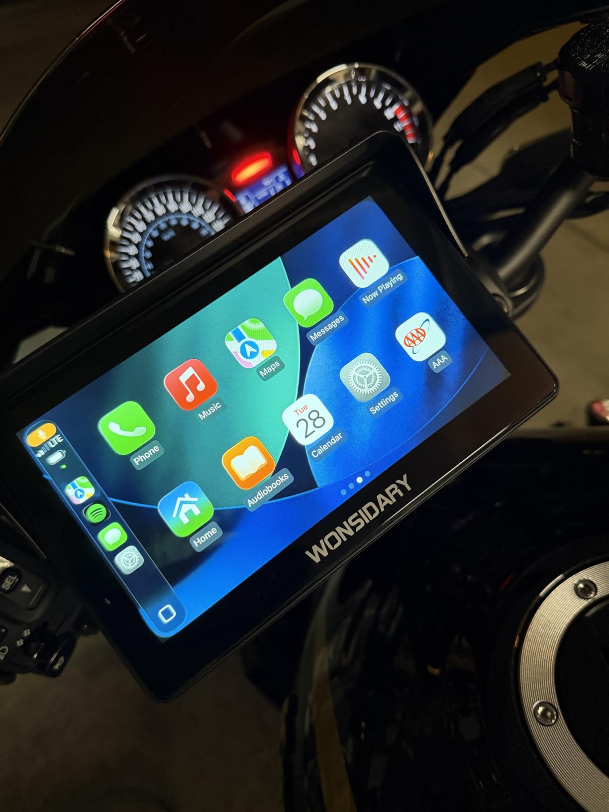 W722 Motorcycle CarPlay Wireless with Android Auto Screen customer photo 1