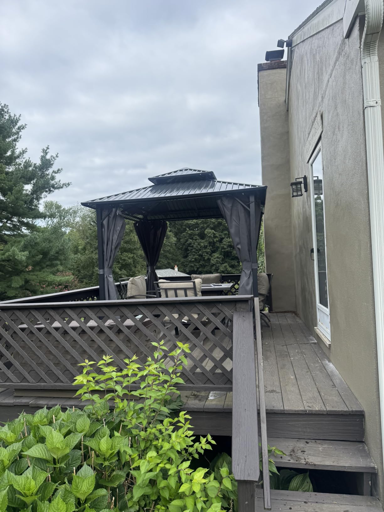 GARTOO 8.5x8.5FT Outdoor Hardtop Gazebo with Double Roof customer photo 2