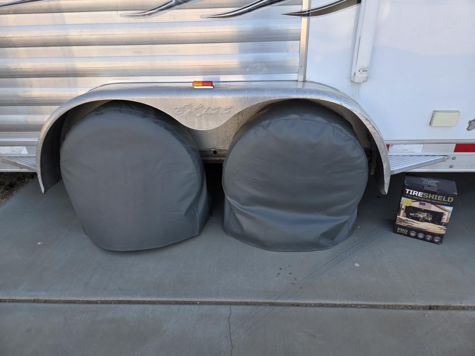 TIRESHIELD PRO Tire Covers Set of 4 - Heavy Duty All-Weather UV-Resistant Wheel Covers w/StormLock-System - Year-Round Protection for Your RV, Camper, Truck, Car & Trailer Tires w/ 29-31.75