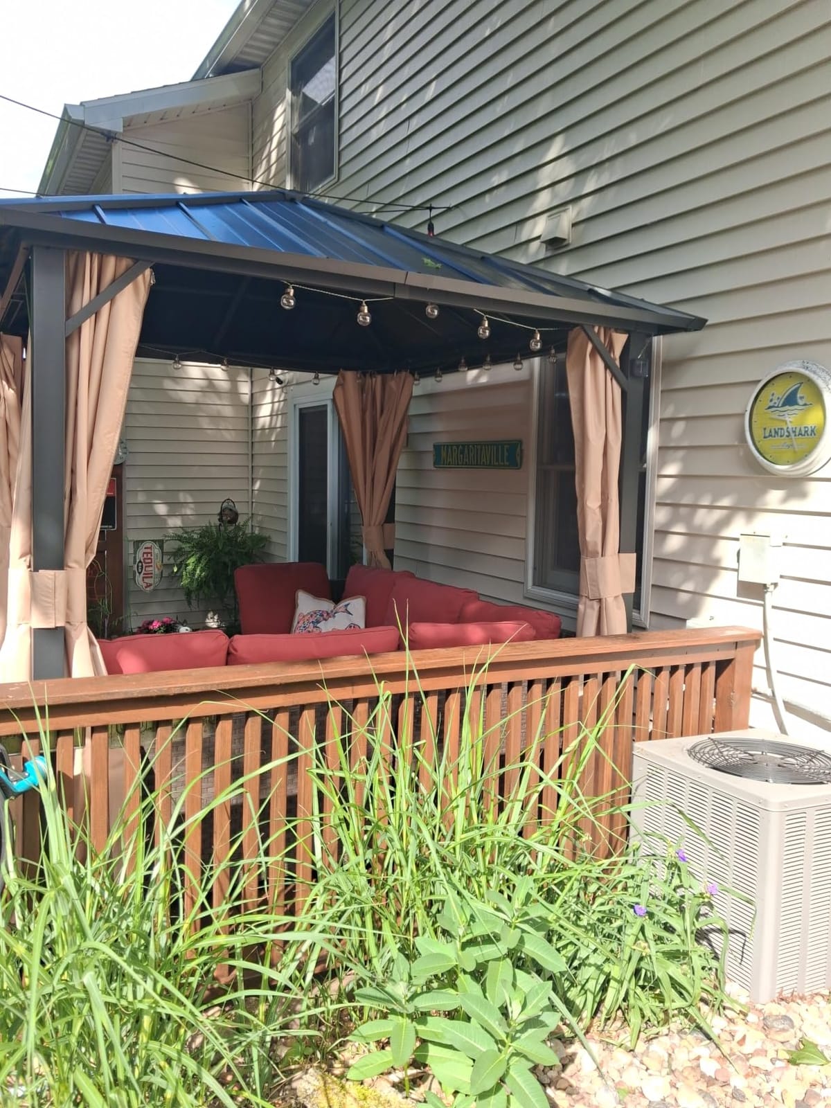 Modern Shade Hardtop Gazebo 12x16 with 4 LED Lights for Backyard, Black customer photo 2