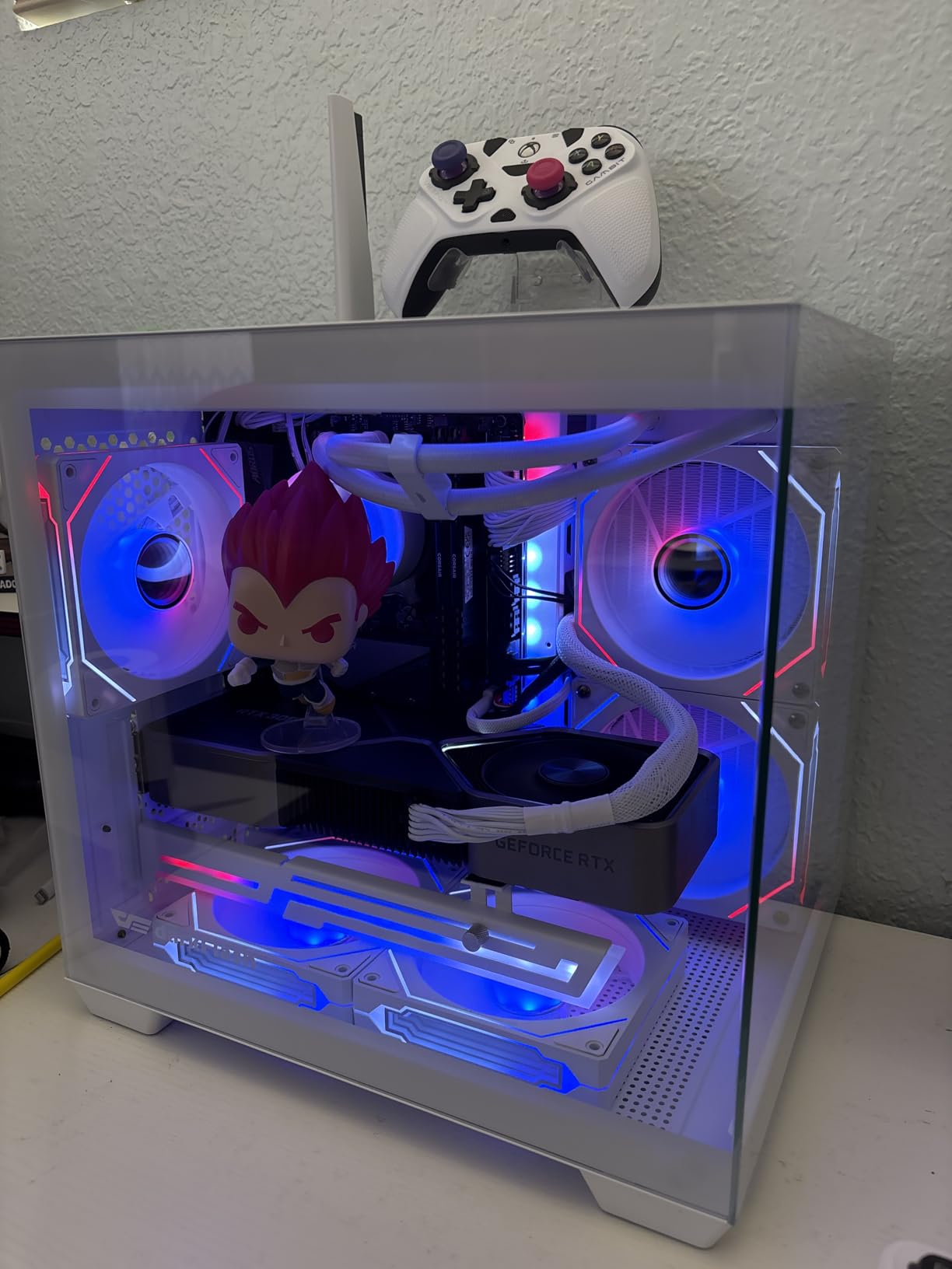 darkFlash ITX PC Case, Pre-Install 3 PWM ARGB Fans Computer Case, Full View Dual Tempered Glass ITX Case, Mini Size, Supports 240mm AIO(C275P) (Black) customer photo 2