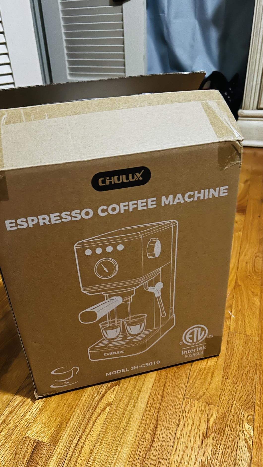 CHULUX Slim Espresso Machine with Milk Frother for Home Cappuccino, Creamy customer photo 1