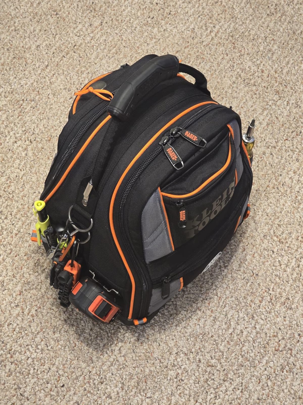Klein Tools 62482 Tool Backpack, Tool-Station Pro Heavy-Duty Organizer with 27 Pockets, Large Interior, Molded Bottom, Electrician Tool Bag customer photo 2