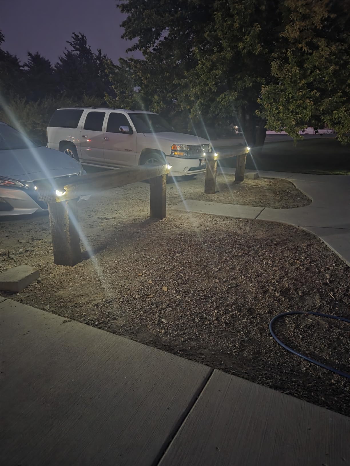 Aootek Solar Motion Sensor Lights Outdoor 120 LEDs, Black, 6 Pack customer photo 1
