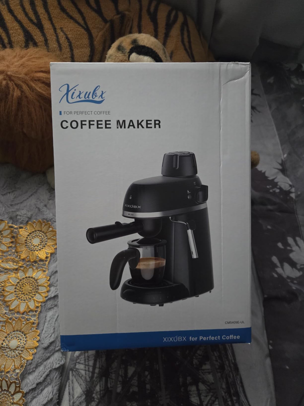XIXUBX Compact Espresso & Cappuccino Machine, 3.5 Bar with Steam Wand customer photo 1