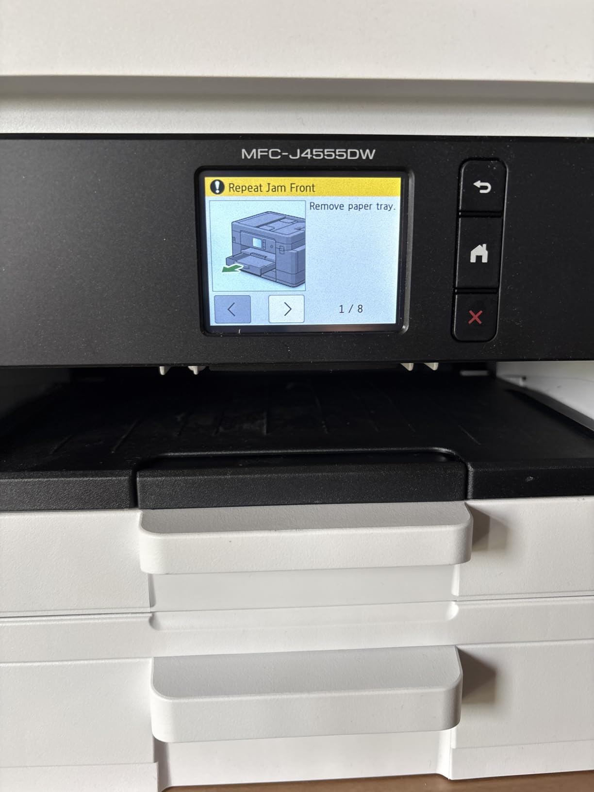 Brother INKvestment 4555 Wireless Color Inkjet All-in-One Printer with 2.7” Color Touchscreen and 2 Paper Trays | Includes Refresh Subscription Trial(1) (MFC-J4555DW) customer photo 2