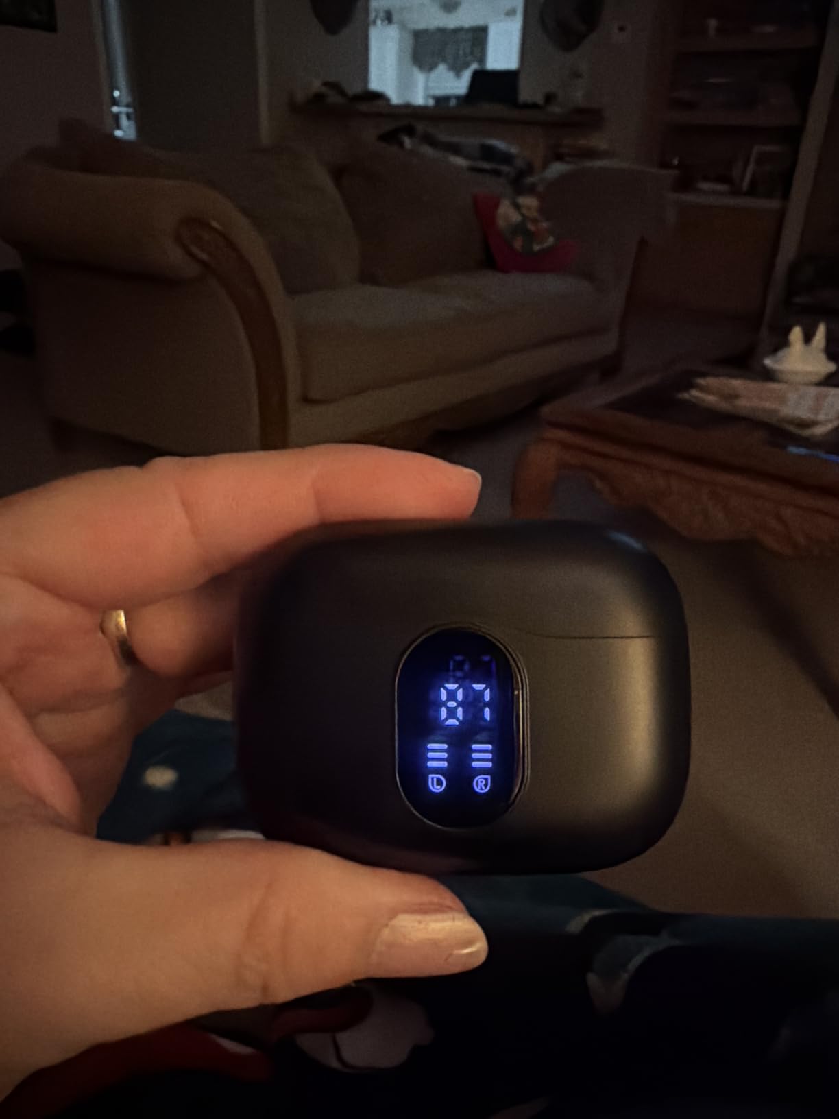 Wireless Earbuds, Bluetooth 5.4 Headphones Bass Stereo/Clear Calls, Black customer photo 2