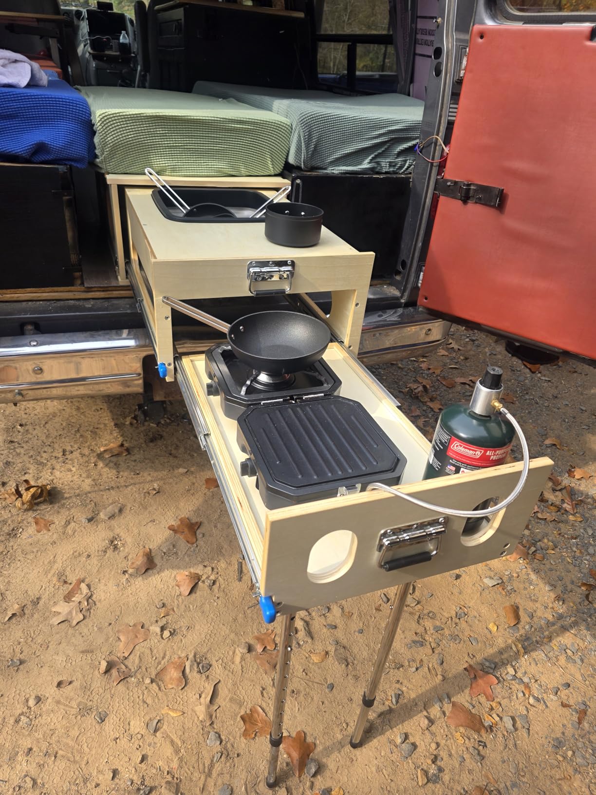 Slide-Out Overland Kitchen Box, Foldable Outdoor Cooking Gear for SUV Car Camping Overlanding customer photo 1