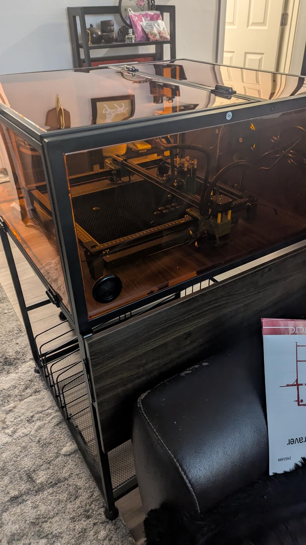 Crafit Laser Engraver Enclosure Cabinet with Exhaust & Light Filtering customer photo 2