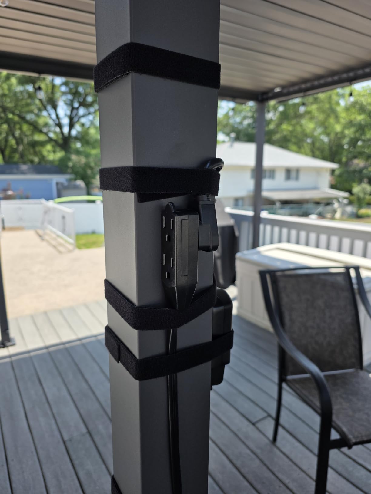 MIRADOR 80S 10'x20' Louvered Pergola with 10FT Shade Screen for Outdoor Deck Lawn Garden Backyard Patio Porch,Charcoal customer photo 2