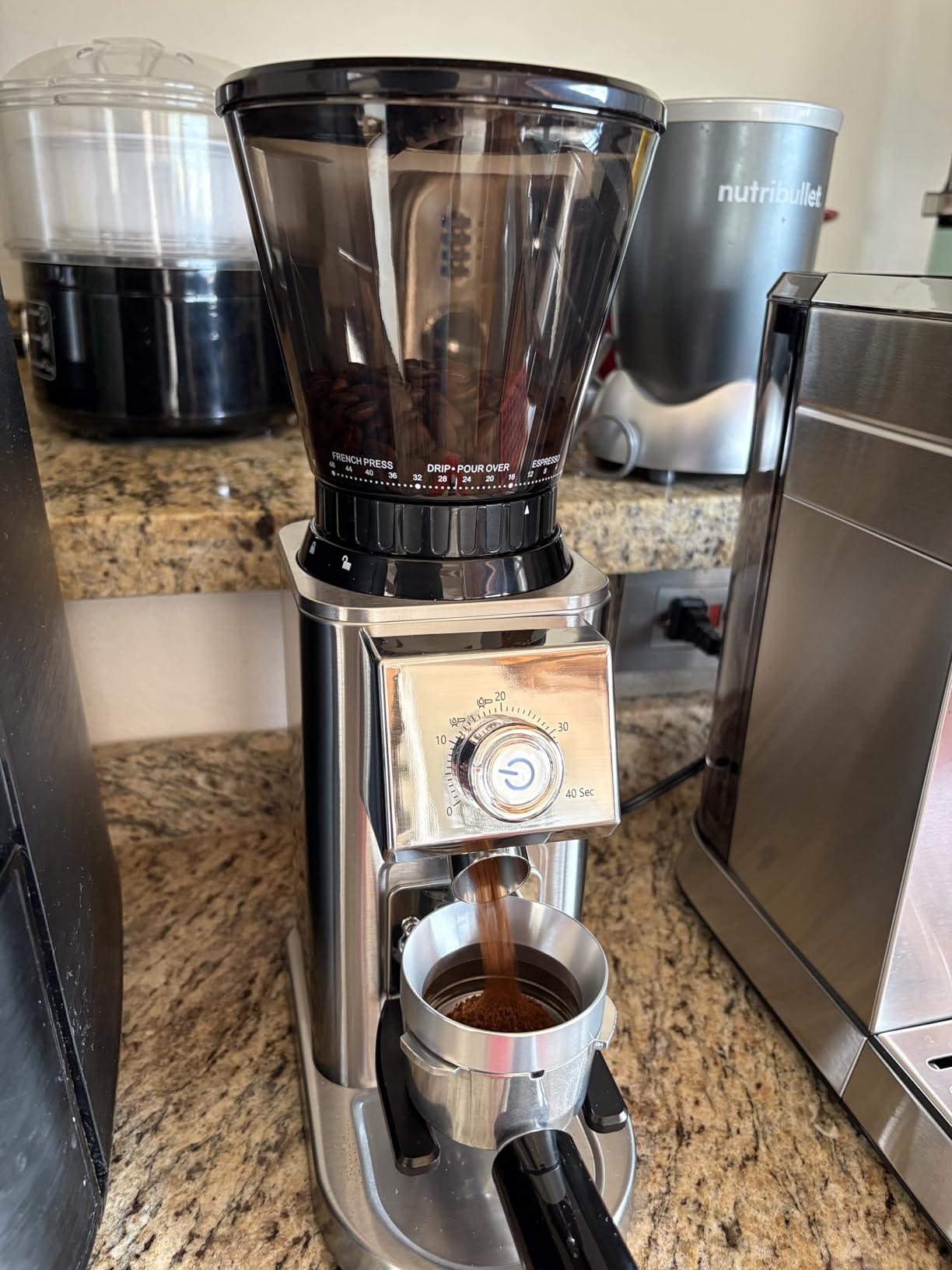 IAGREEA Coffee Grinder for Home Use, Conical Burr Espresso Grinder 48 Grind customer photo 1
