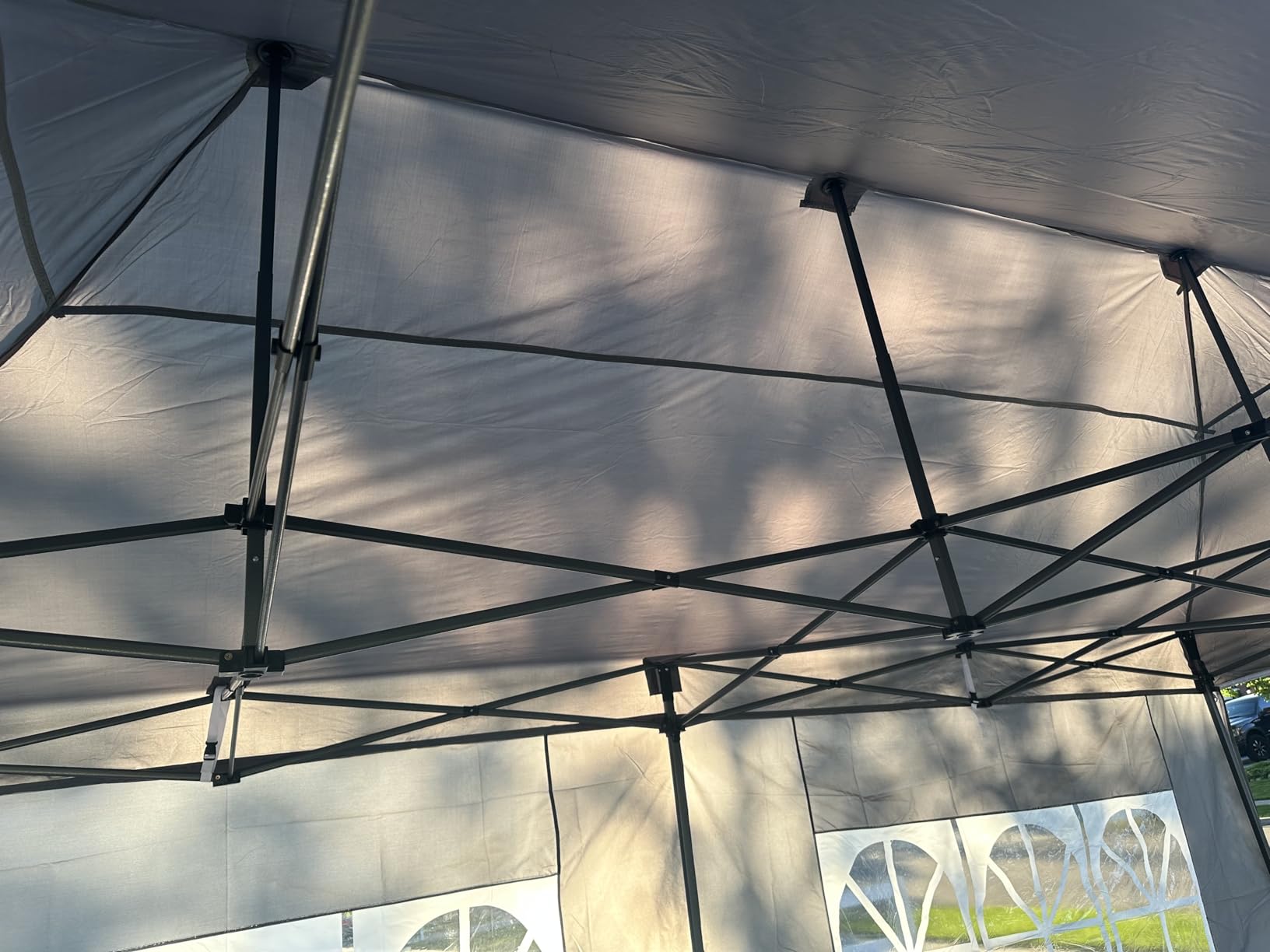 COBIZI 10x10 Heavy Duty Pop Up Canopy Tent with 4 Sidewalls, Black customer photo 2
