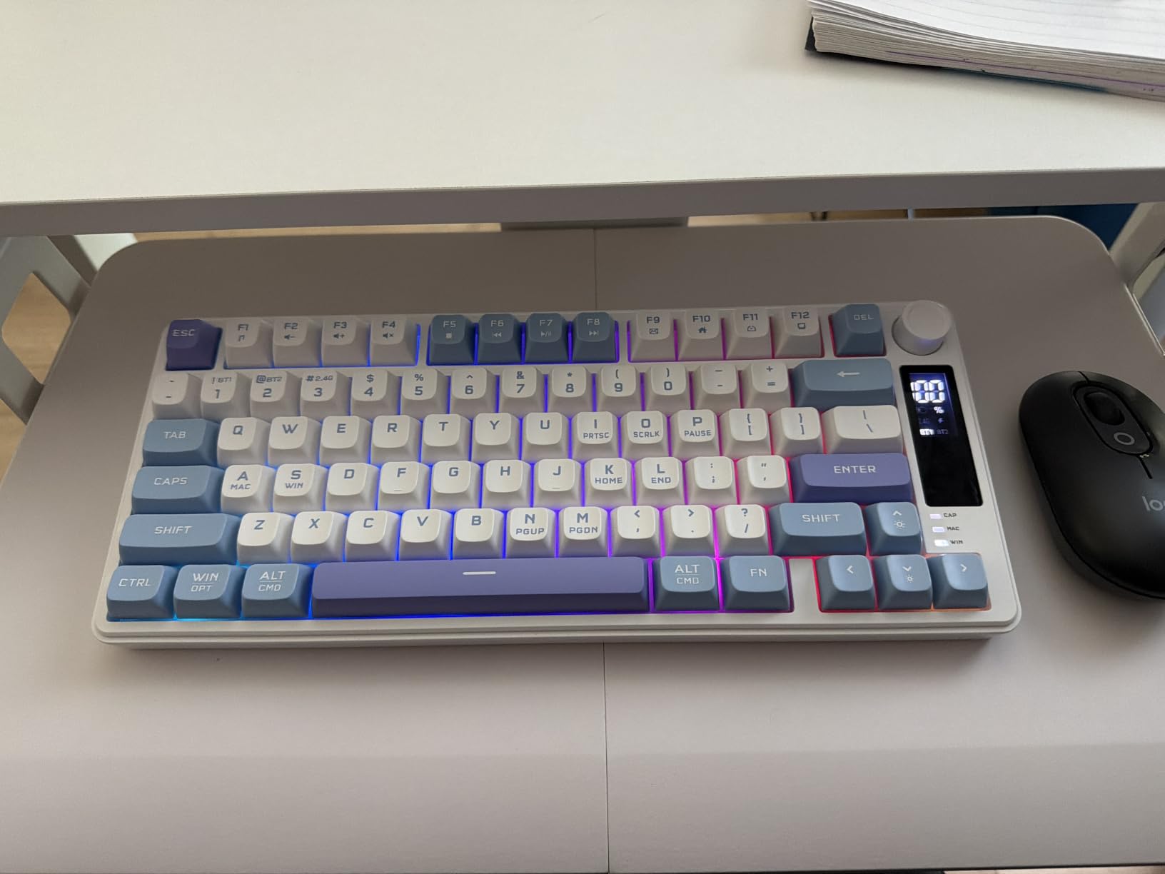 Womier DK75 75% Wireless Gaming Keyboard, Creamy Computer Keyboards, Pink customer photo 2