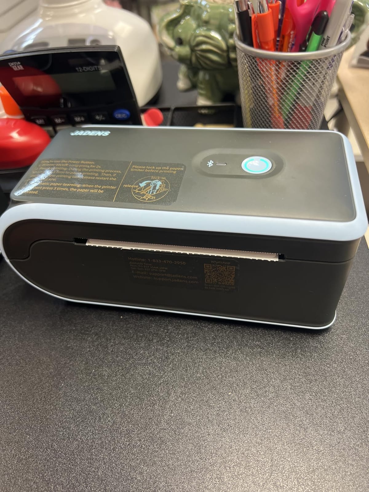 JADENS Battery Powered Thermal Printer, Cordless 4x6 Shipping Label Printer for Small Business, Prints 700+ Labels per Charge, 25H Standby, Portable Labeler for iPhone, Mac, Windows customer photo 1