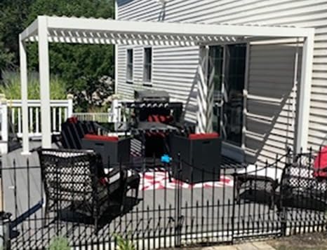 Kozyard Outdoor Louvered Pergola 12' x 12' Sun Shade Aluminum Patio Shelter customer photo 2