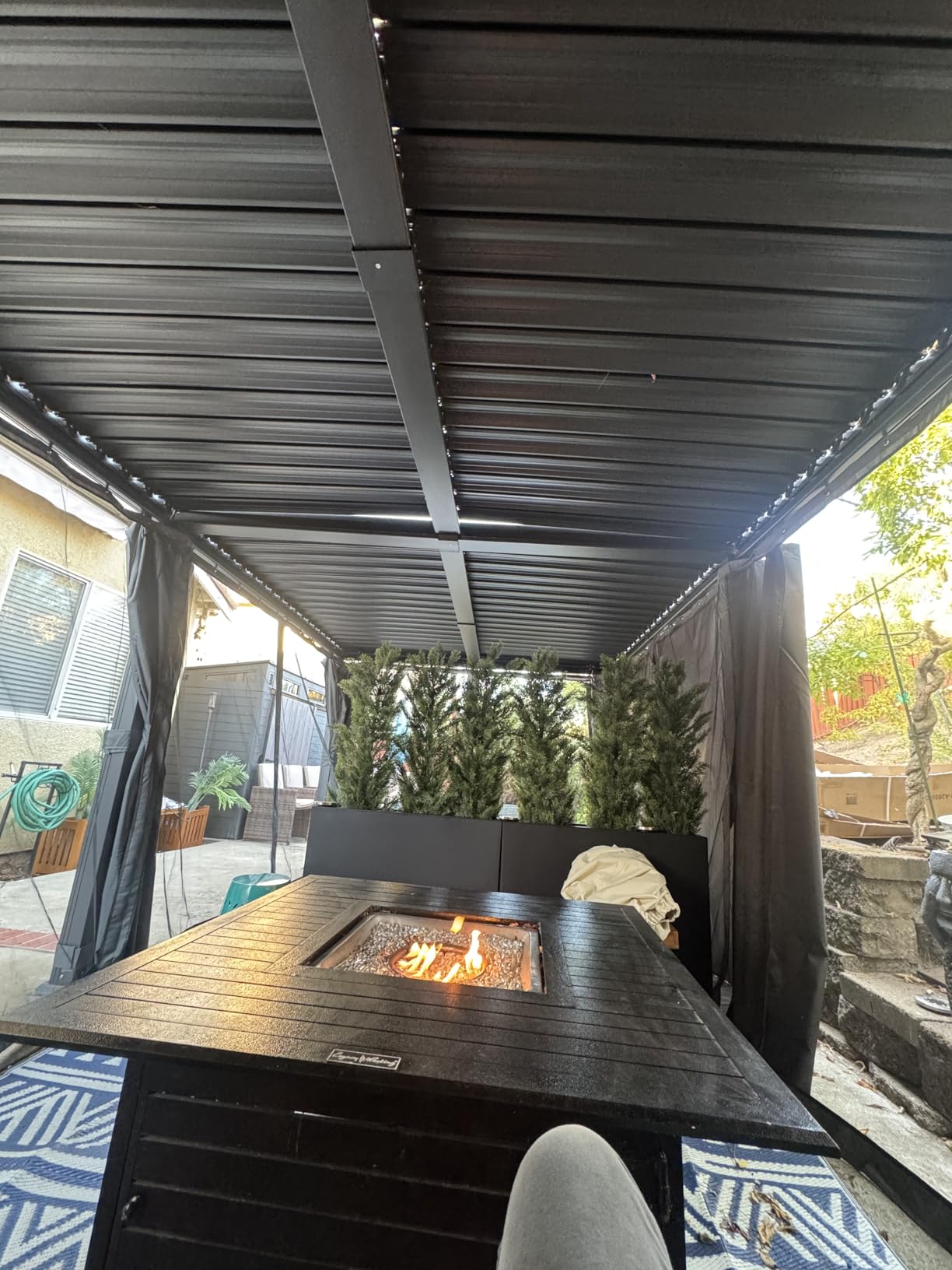 Airwire 12'x20' Louvered Pergola Aluminum Frame Gray customer photo 2