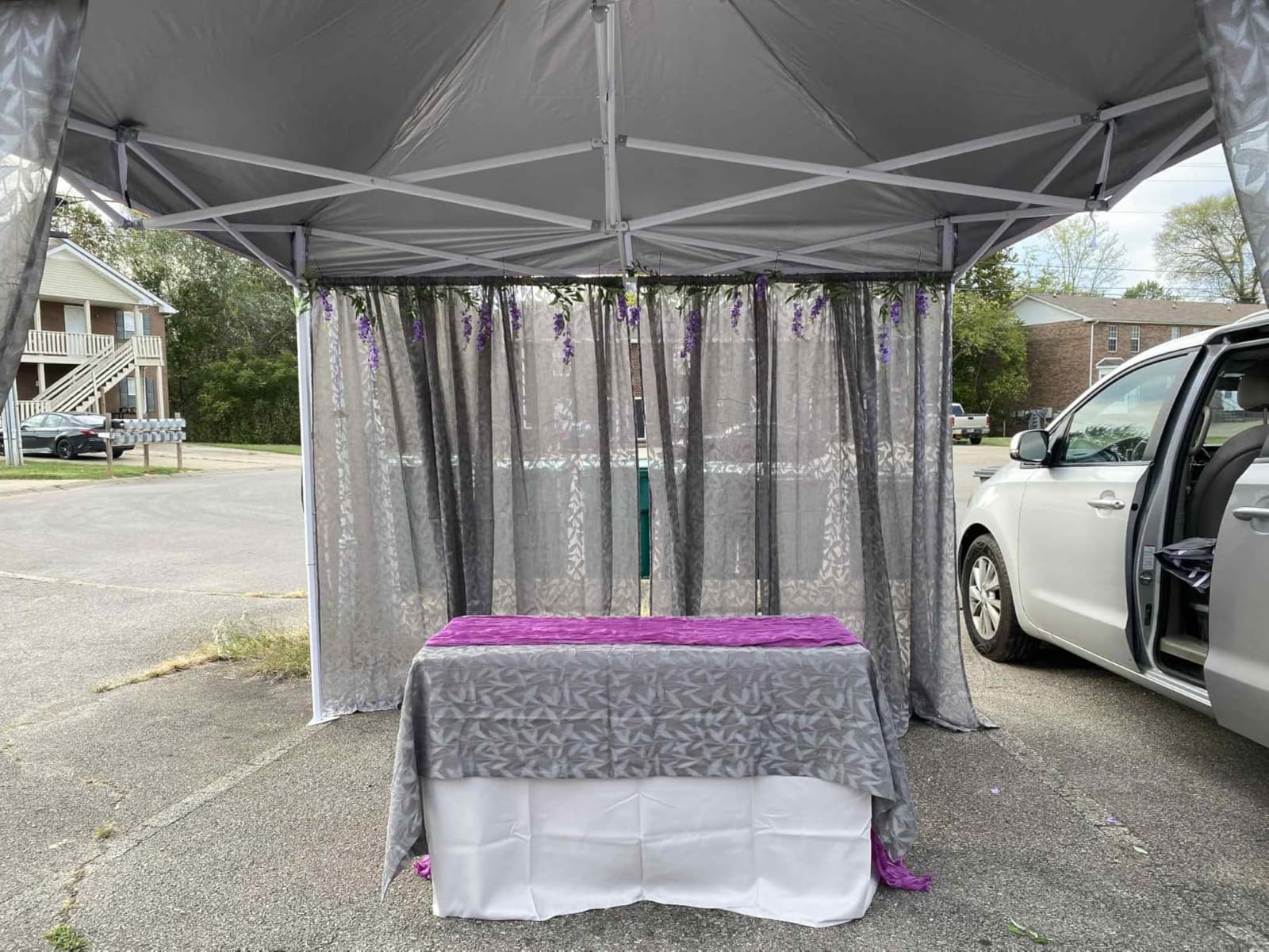 HOTEEL 10x20 Pop Up Canopy Tent, Upgraded Thickened Hexagonal Legs, White customer photo 2