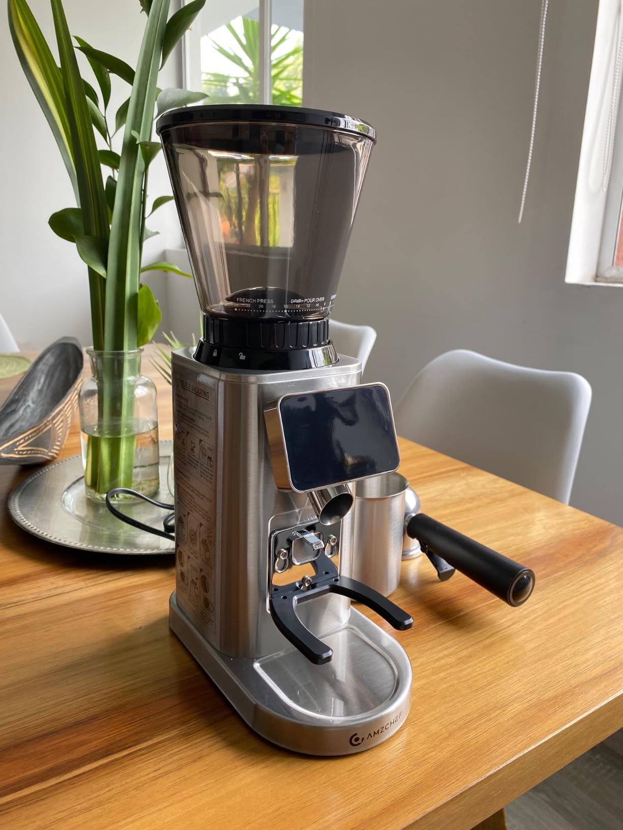AMZCHEF 64mm Flat Burr Coffee Grinder, Espresso Grinder, 90 Grind Settings customer photo 2