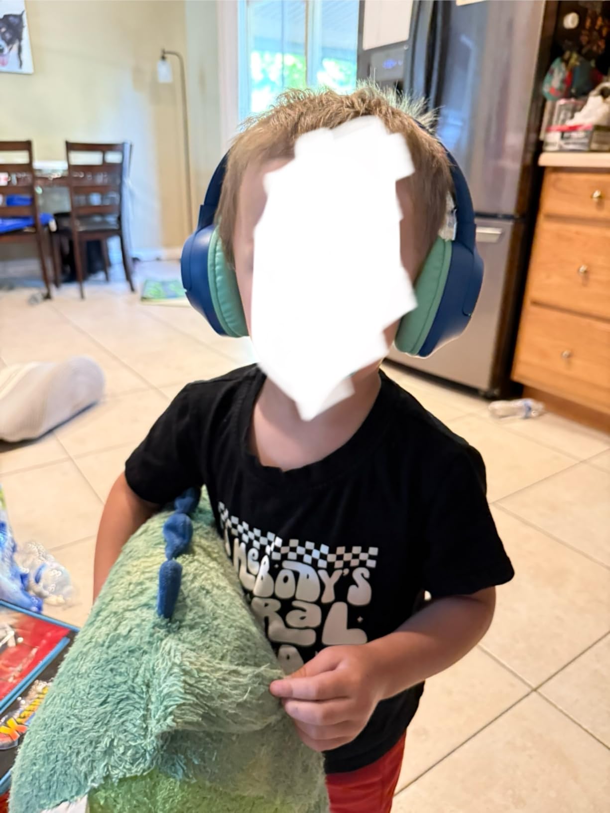 Kids Bluetooth Headphones, 85H Playtime for Toddler Boy (Black Red No LED) customer photo 1