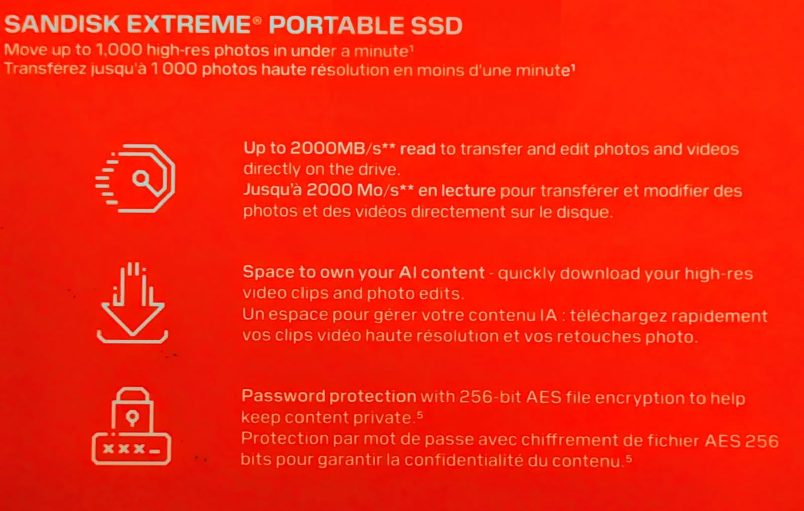 Sandisk 500GB Extreme Portable SSD, Up to 2000MB/s Transfer Speed-New Model customer photo 1