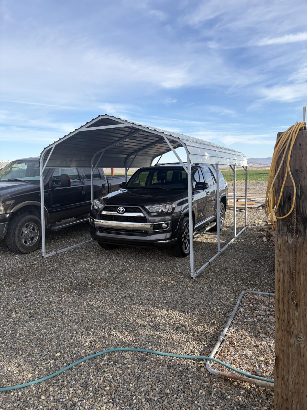 Quictent 20x20 FT Heavy Duty 2-Car Metal Carport, Unique Front & Rear Sloped Galvanized Steel Roof Outdoor Garage Canopy, 10-Year Quality Assurance All Weather Shelter for Boat, Tractors, RV customer photo 2