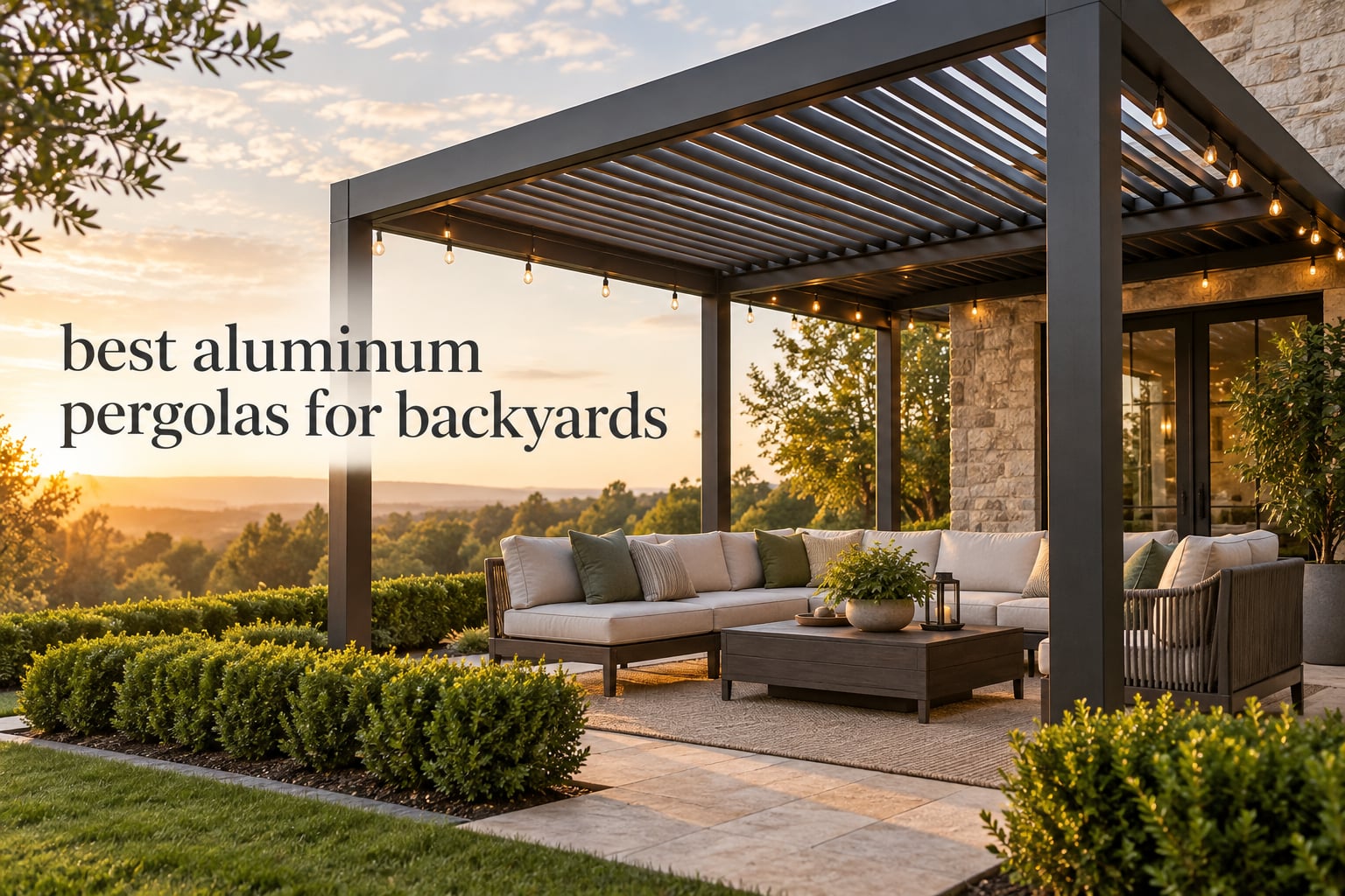 best aluminum pergolas for backyards