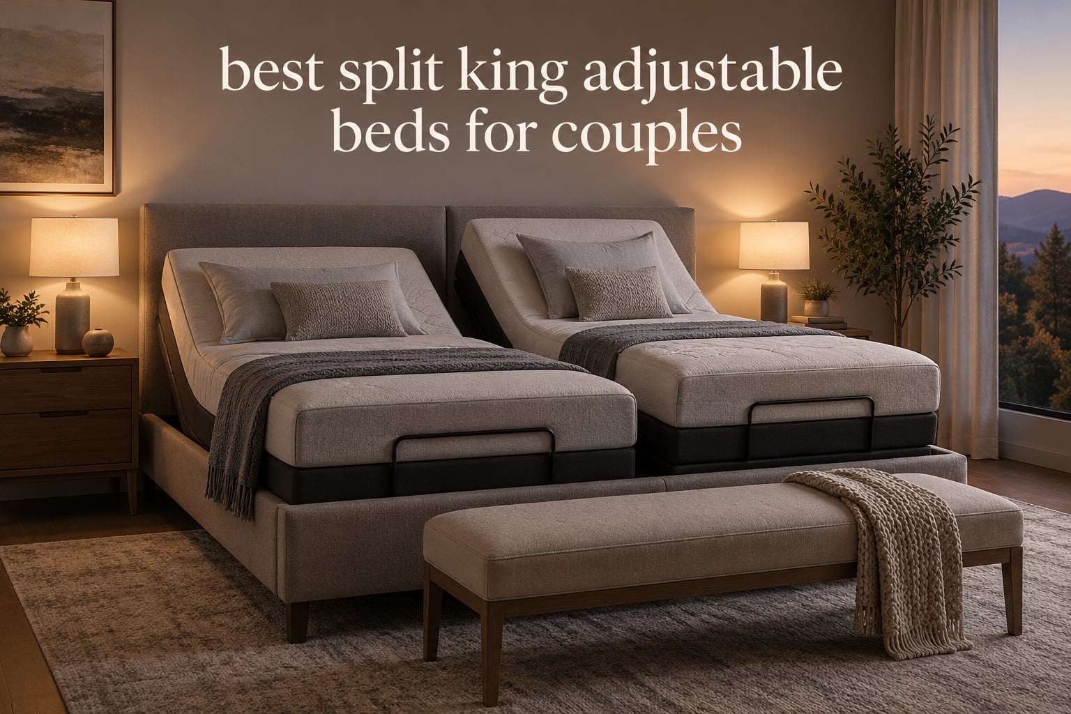 best split king adjustable beds for couples