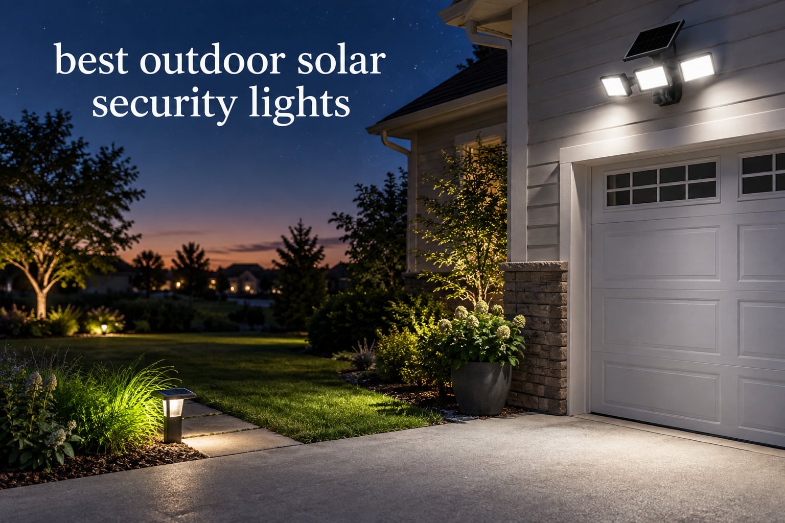 best outdoor solar security lights