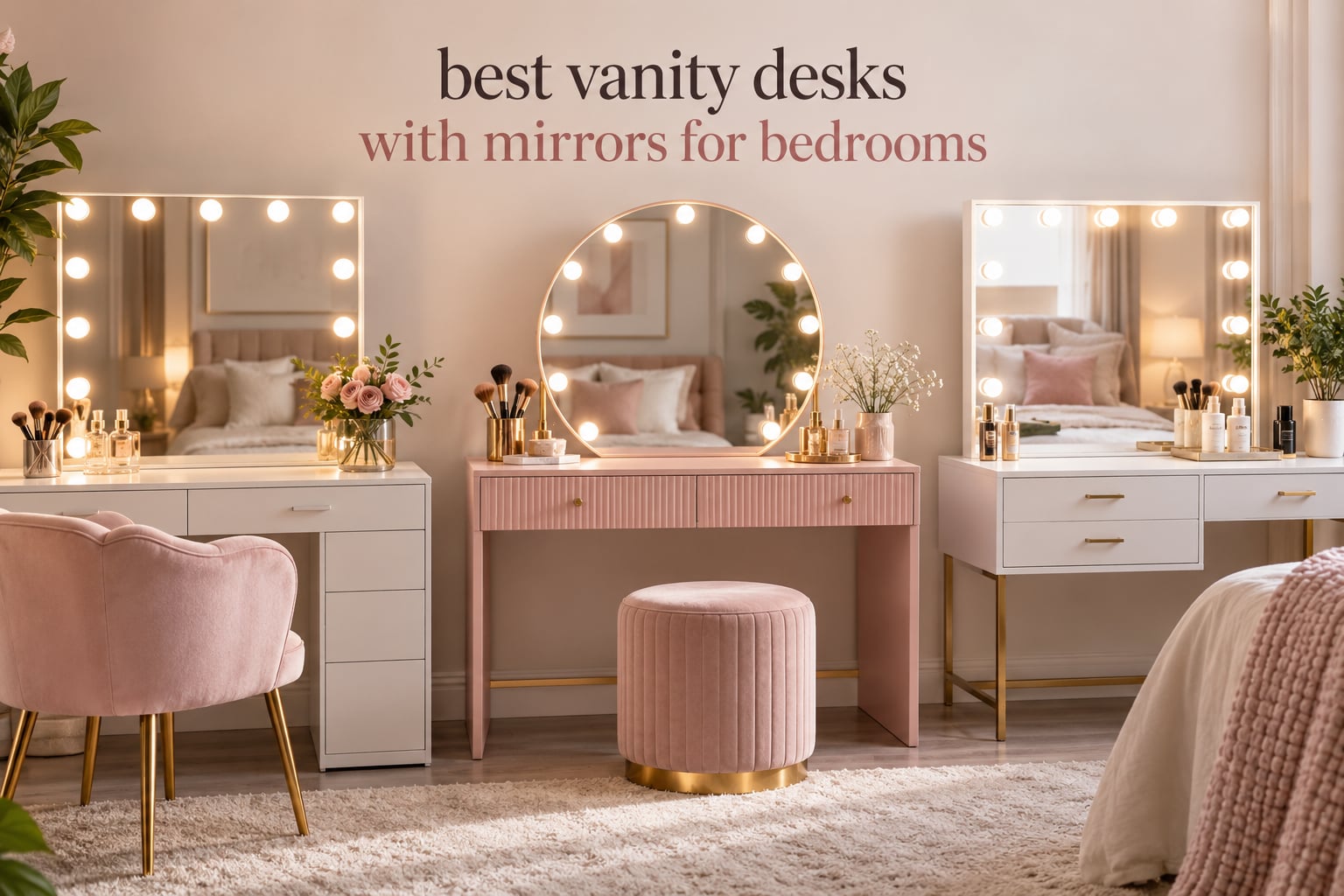 best vanity desks with mirrors for bedrooms