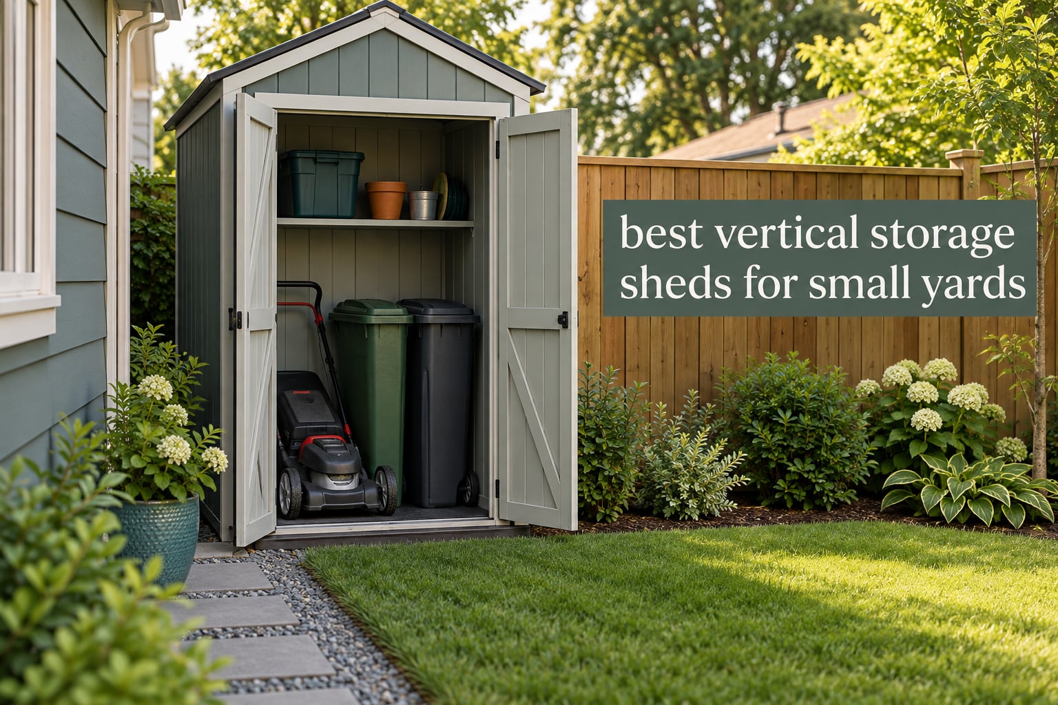 best vertical storage sheds for small yards