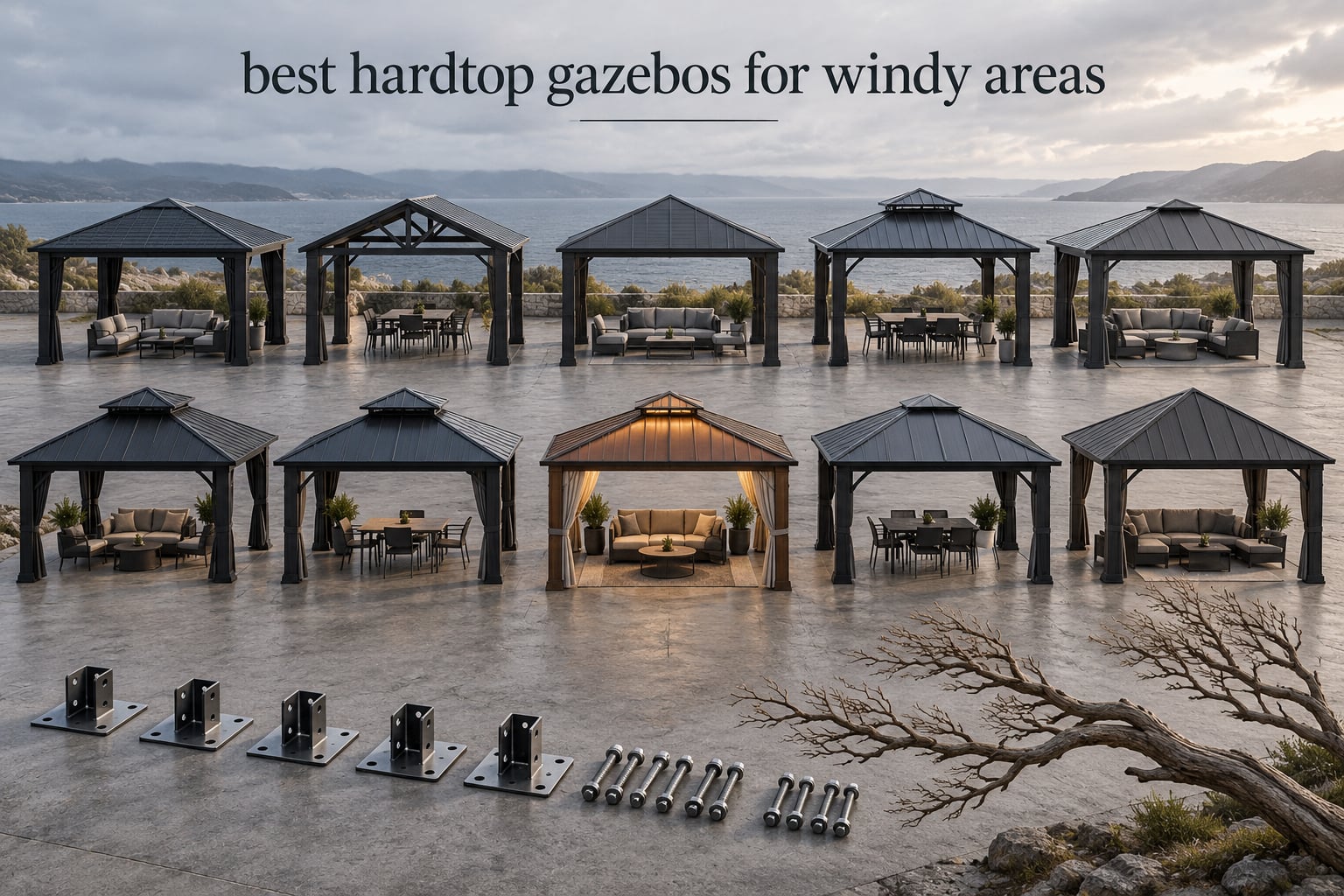 best hardtop gazebos for windy areas