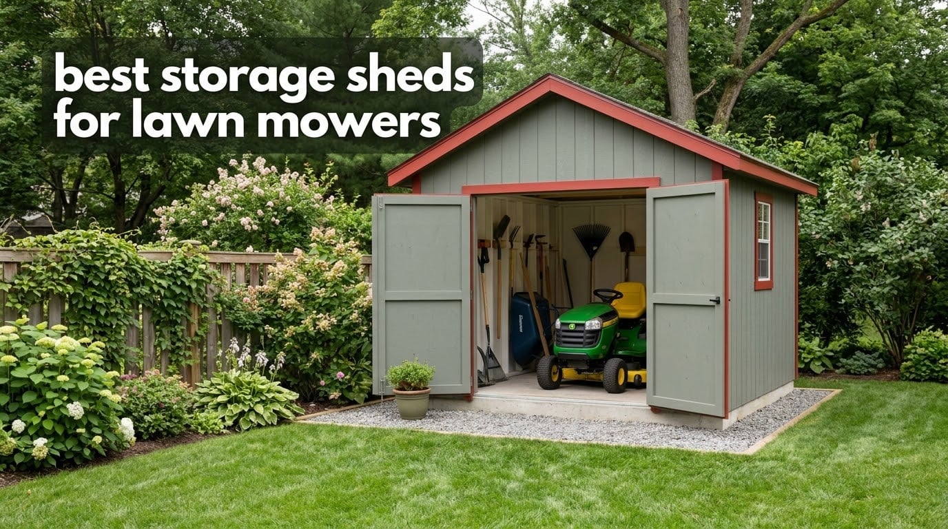 best storage sheds for lawn mowers